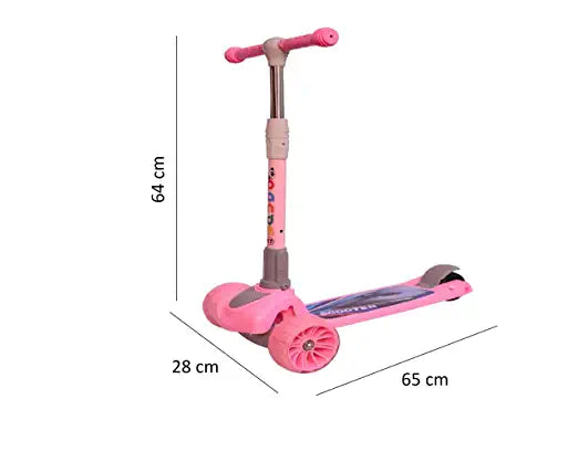 Goyal's Road Master Kids Scooter with 5 Height Adjustable & Foldable Handle I Multicolor Flashing LED Wheels I Scooter for Kids Above 2 Years