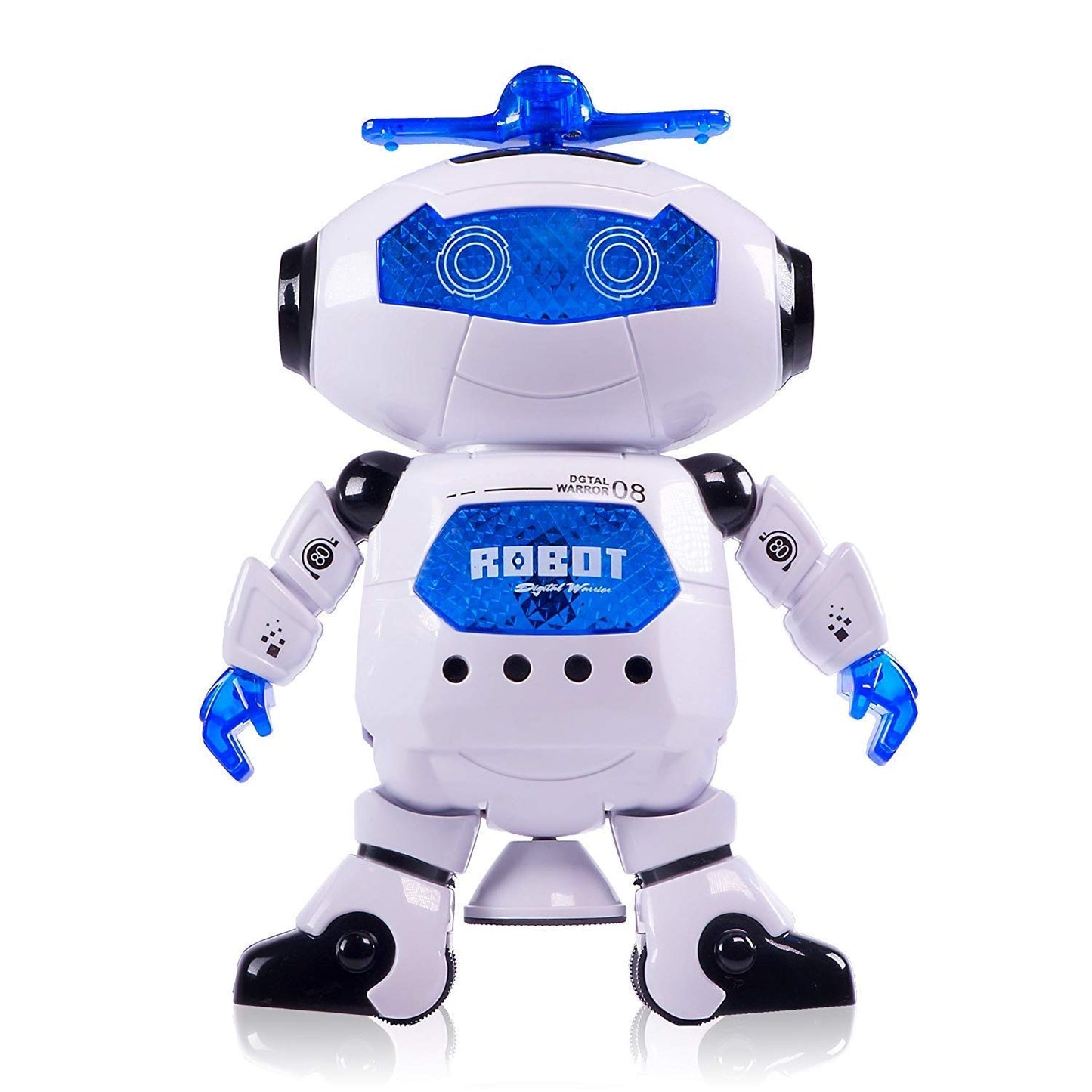 Goyal's Dancing Robot with 3D Lights and Music, Non Toxic Plastic - White