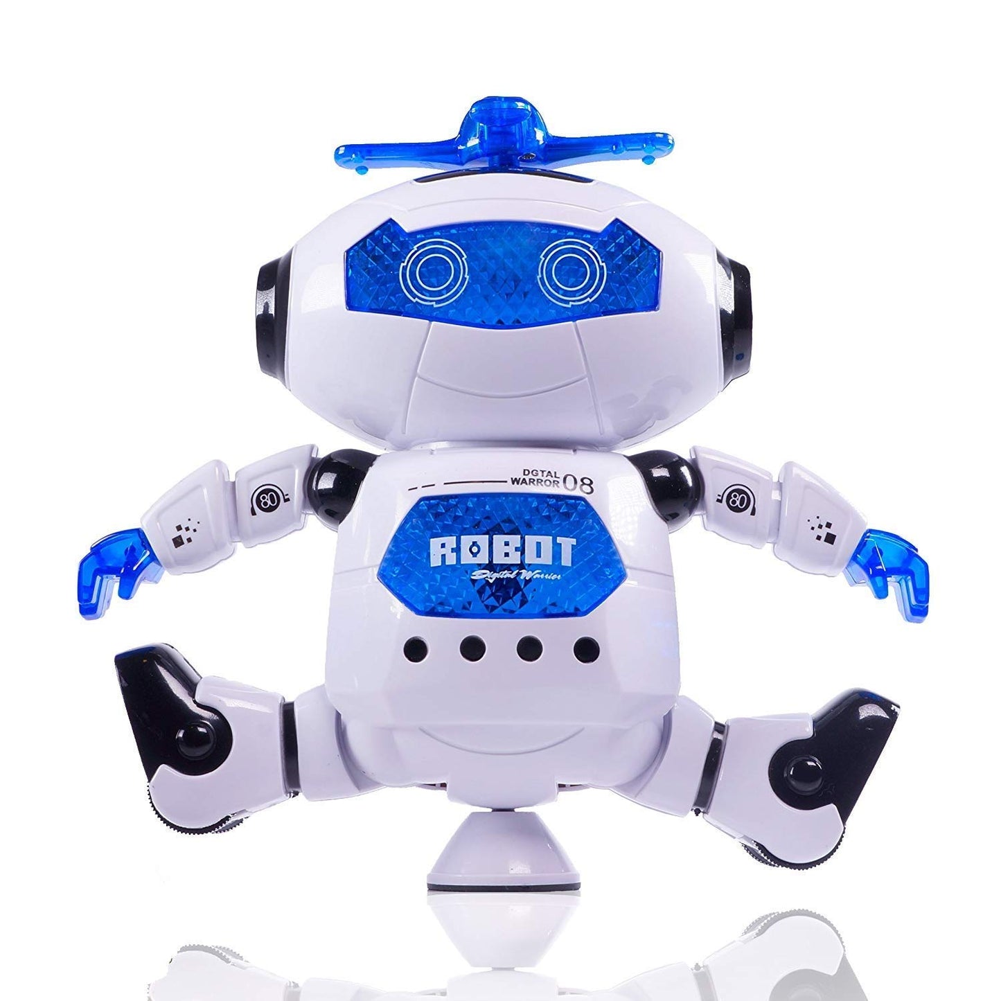 Goyal's Dancing Robot with 3D Lights and Music, Non Toxic Plastic - White