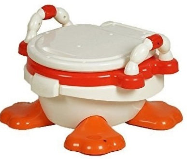 Goyal's Baby Duck Potty Training Seat with Removable Bowl and Closable Cover with Handle - Red