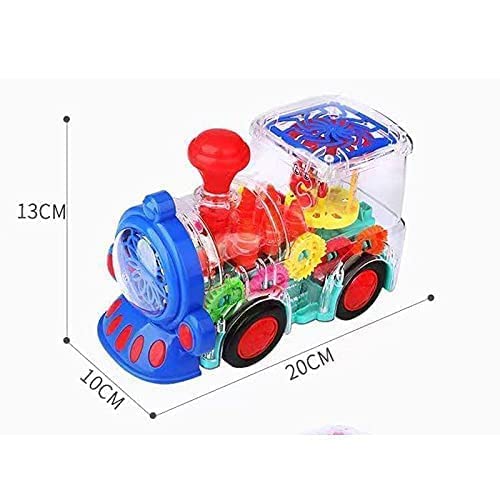 Goyal's Transparent Gear Big Engine 3D Concept Toys - 360° Rotating Vehicle, Gear Simulation Technology with Engine Sound and Colorful Lights for Kids 1 Year & Above (Gear Engine Large)