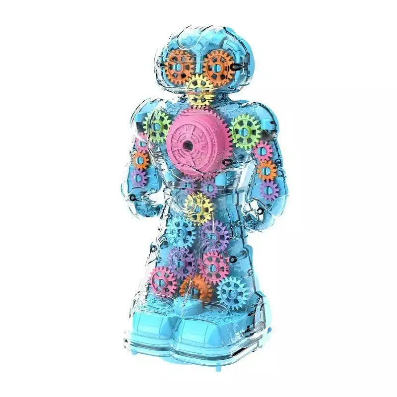 Goyal's Musical Transparent Gear Robot Toys with Bump & Go Action for Kids (Gear Robot)