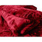 Goyal's Polyester Embossed Floral Printed 500TC Single Bed Mink Blanket 63 X 85 Inch Set of 2 - Purple and Maroon