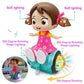 Goyal's 360 Degree Rotating Musical Dancing Girl Doll Toy with Attractive Multi Color Flashing Lights (Sit Girl)