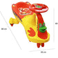 Goyal's Frog Face Design Musical Free Wheel Swing and Twist Magic Car - Yellow