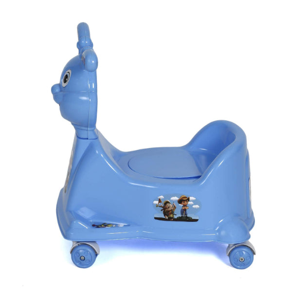 Goyal's Rabbit Style Baby Potty Seat Cum Rider with Wheel and Removable Bowl for Kids