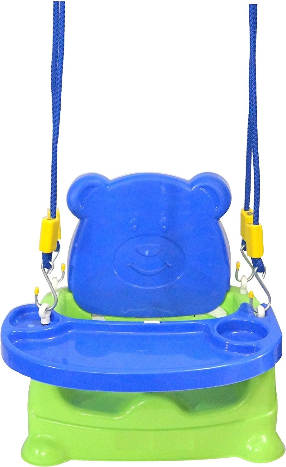 Goyal's 6-in-1 Multipurpose Booster Seat Swing Kids Feeding High Chair with Long Hook Ropes - Green & Blue