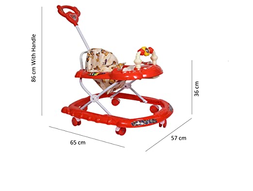 Goyal's Cartoon Baby Adjustable Walker - Music & Rattles