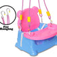 Goyal's 6-in-1 Multipurpose Booster Seat Swing Kids Feeding High Chair with Long Hook Ropes - Pink & Blue