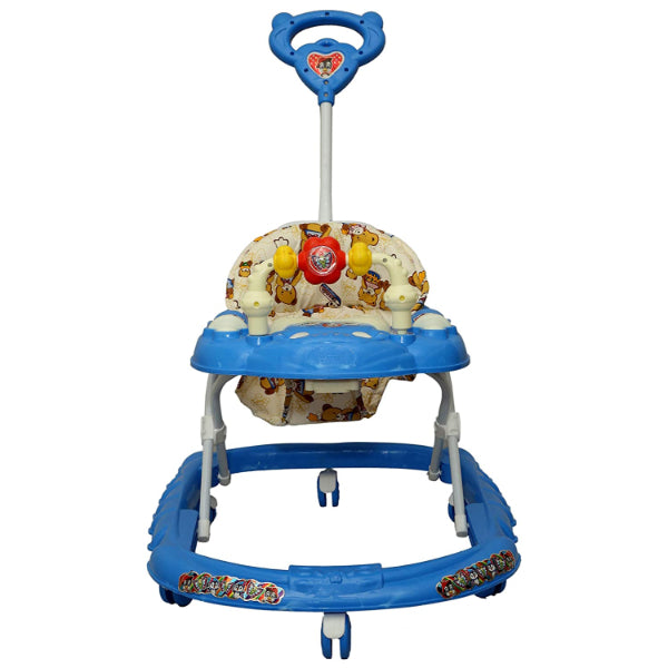 Goyal's Cartoon Baby Adjustable Walker - Music & Rattles with Parental Handle