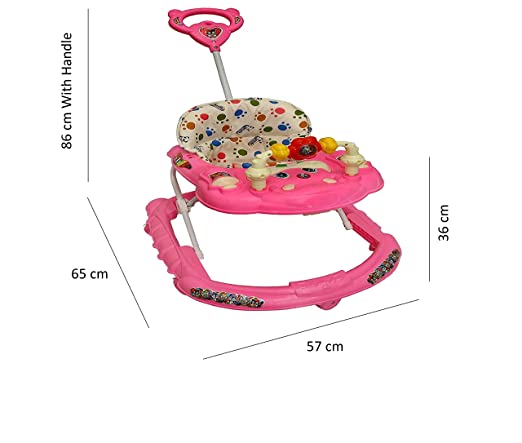 Goyal's Cartoon Baby Adjustable Walker - Music & Rattles