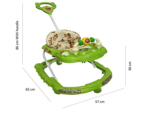 Goyal's Cartoon Baby Adjustable Walker - Music & Rattles