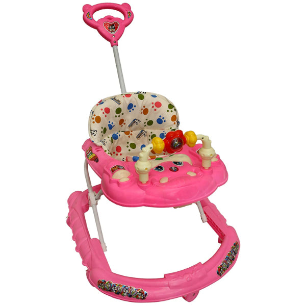 Goyal's Cartoon Baby Adjustable Walker - Music & Rattles with Parental Handle