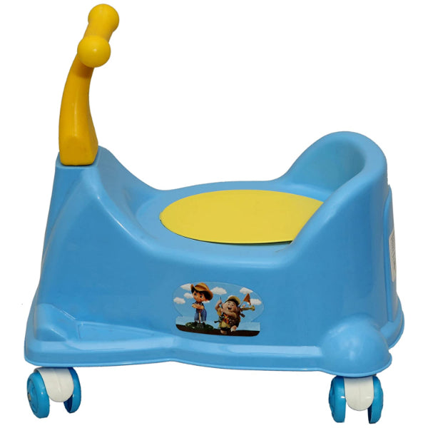 Goyal's Scooter Style Baby Potty Seat Cum Rider with Wheel and Removable Bowl for Kids