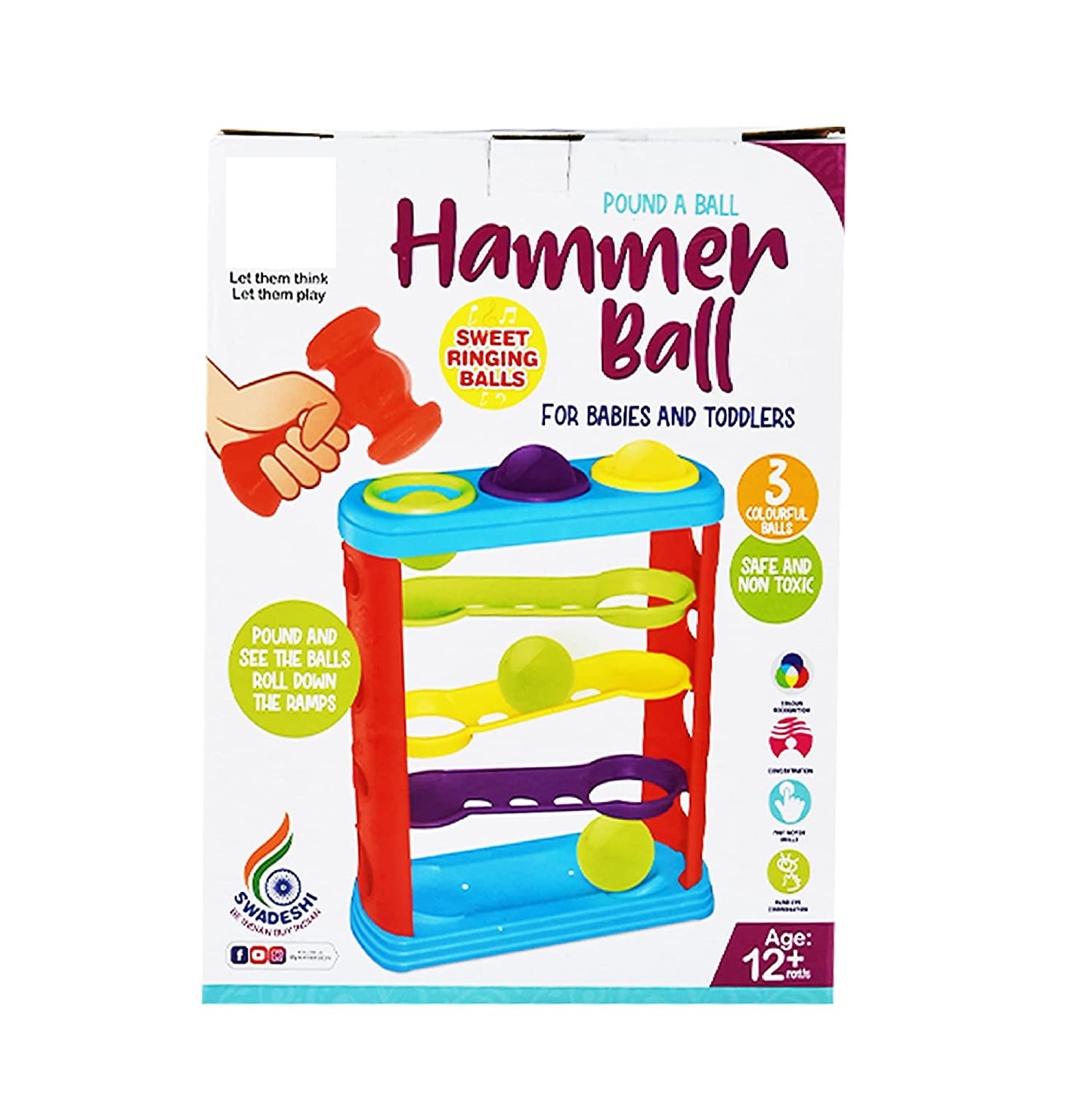 Goyal's Hammer Ball Toys for Kids- Pounding Game Set for Baby Kids and Toddlers for Early Development, Best Toy for 1 Year Old Boys and Girls-Multi Color