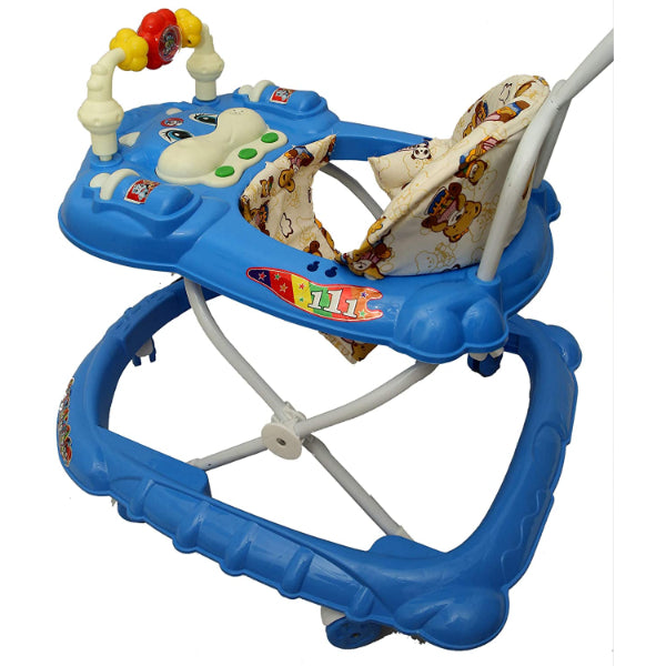 Goyal's Cartoon Baby Adjustable Walker - Music & Rattles with Parental Handle