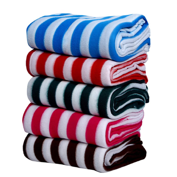 Goyal's Fleece 250 TC Single Bed Stripes Blanket