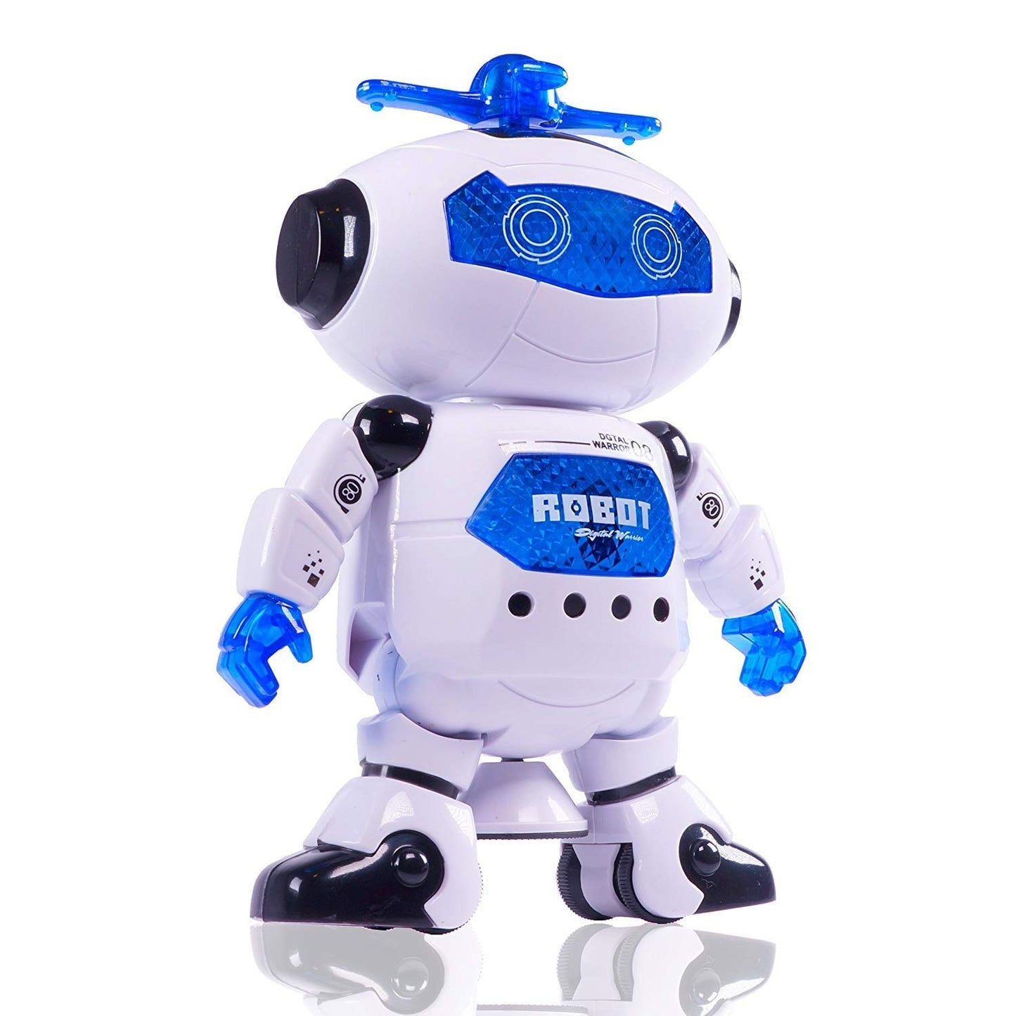 Goyal's Dancing Robot with 3D Lights and Music, Non Toxic Plastic - White