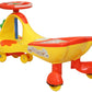 Goyal's Frog Face Design Musical Free Wheel Swing and Twist Magic Car - Yellow