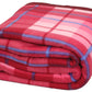 Goyal's Checker Polar Fleece All Season Blanket Double Bed With Satan Border, 90x90 Inches - Pink