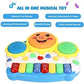 Goyal's Baby Smiles Drum Keyboard Musical Plastic Toys with Flashing Lights - Animal Sounds and Songs, Multi Color for Kids