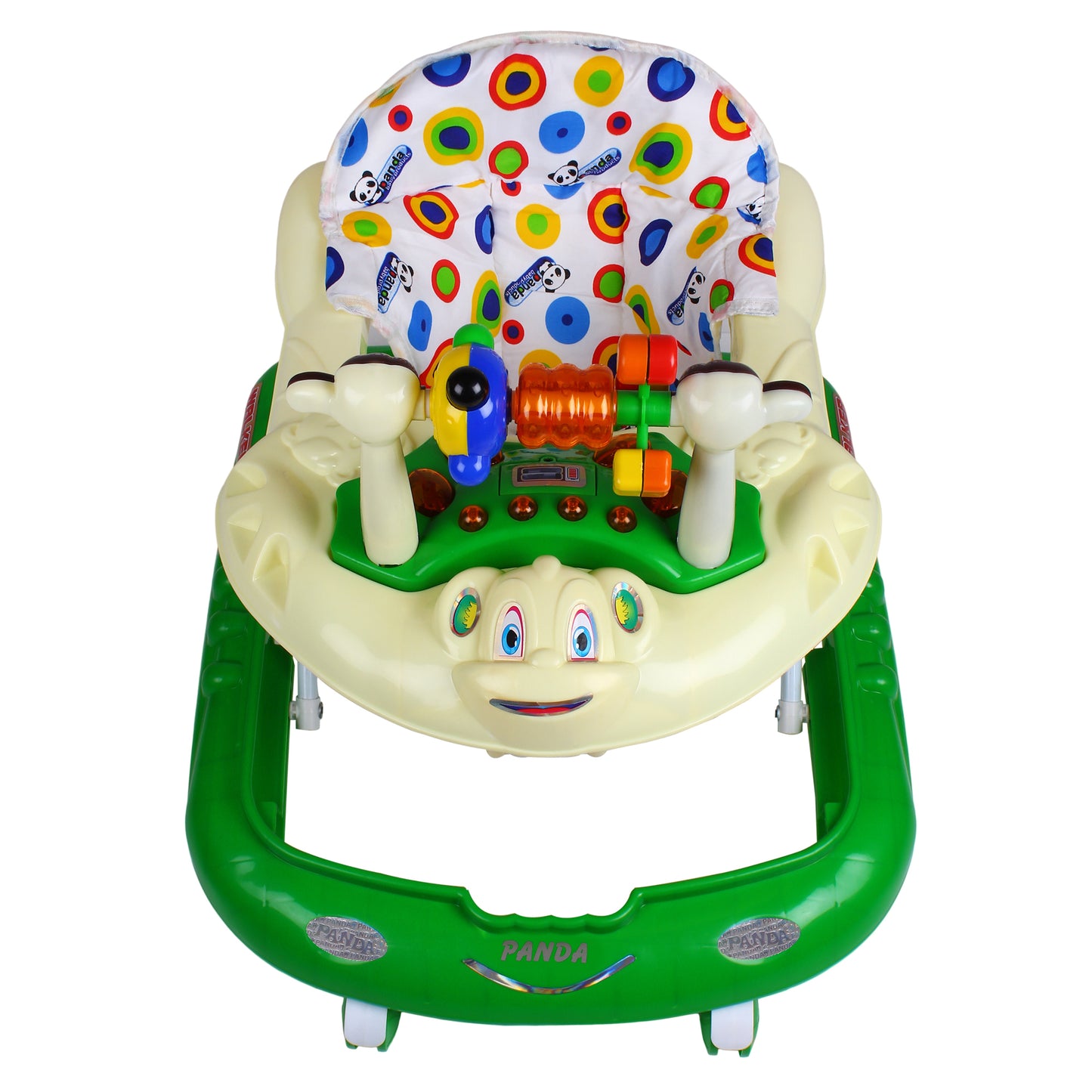 GOYAL'S Monkey Baby Walker - Music & Light Function with Adjustable Height (Green)