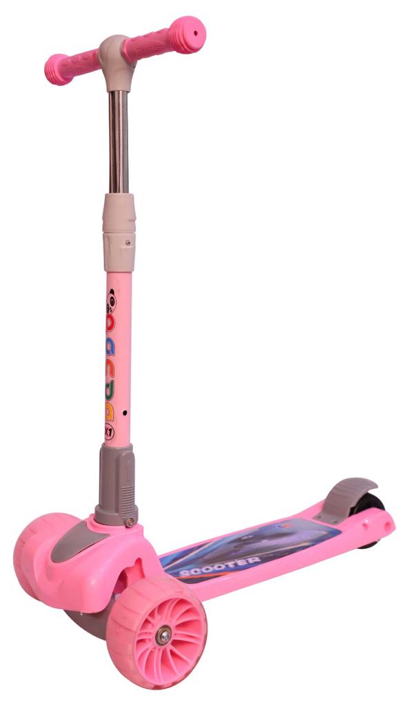 Goyal's Road Master Kids Scooter with 5 Height Adjustable & Foldable Handle I Multicolor Flashing LED Wheels I Scooter for Kids Above 2 Years