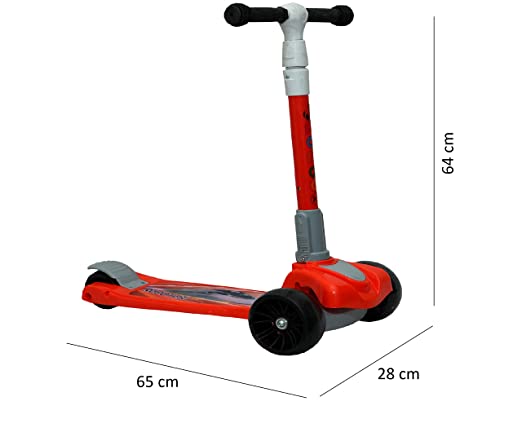 Goyal's Road Master Kids Scooter with 5 Height Adjustable & Foldable Handle I Multicolor Flashing LED Wheels I Scooter for Kids Above 2 Years