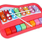 Goyal's Musical Big Size Multi Keys Xylophone and Piano, Non Toxic, Non-Battery for Kids & Toddlers, Plastic (8 Keys Red)