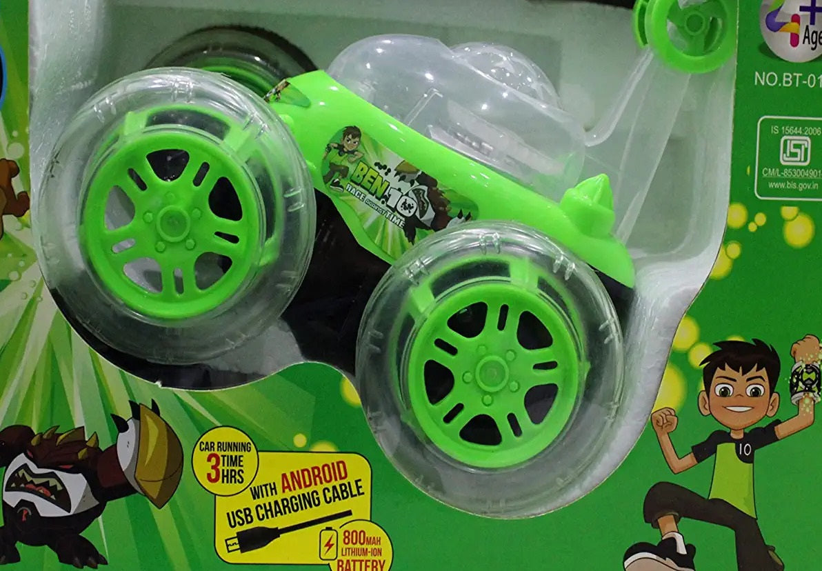 Goyal's Remote Control Rechargable Acrobatic 360 Degree Twisting Stunt Car with Music & Lights and Charger for Kids