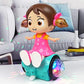 Goyal's 360 Degree Rotating Musical Dancing Girl Doll Toy with Attractive Multi Color Flashing Lights (Sit Girl)