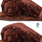 Goyal's Polyester Embossed Floral Printed 500TC Single Bed Mink Blanket 63 X 85 Inch Set of 2 - Brown