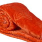 Goyal's Polyester Embossed Floral Printed 500TC Double Bed Mink Blanket 87 X 85 Inch - Rust, reversible