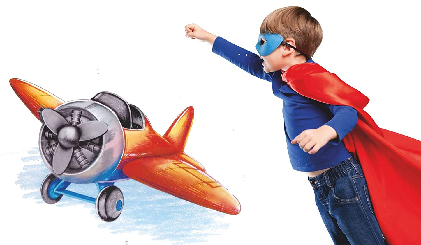 Goyal's Bingo Airplane Toys - BPA Free, Aero Plane for Improving Aeronautical Knowledge of Children - No Metal Axle, No Nut Used, No Sharp Edges, Safe Toy for Kids - Red