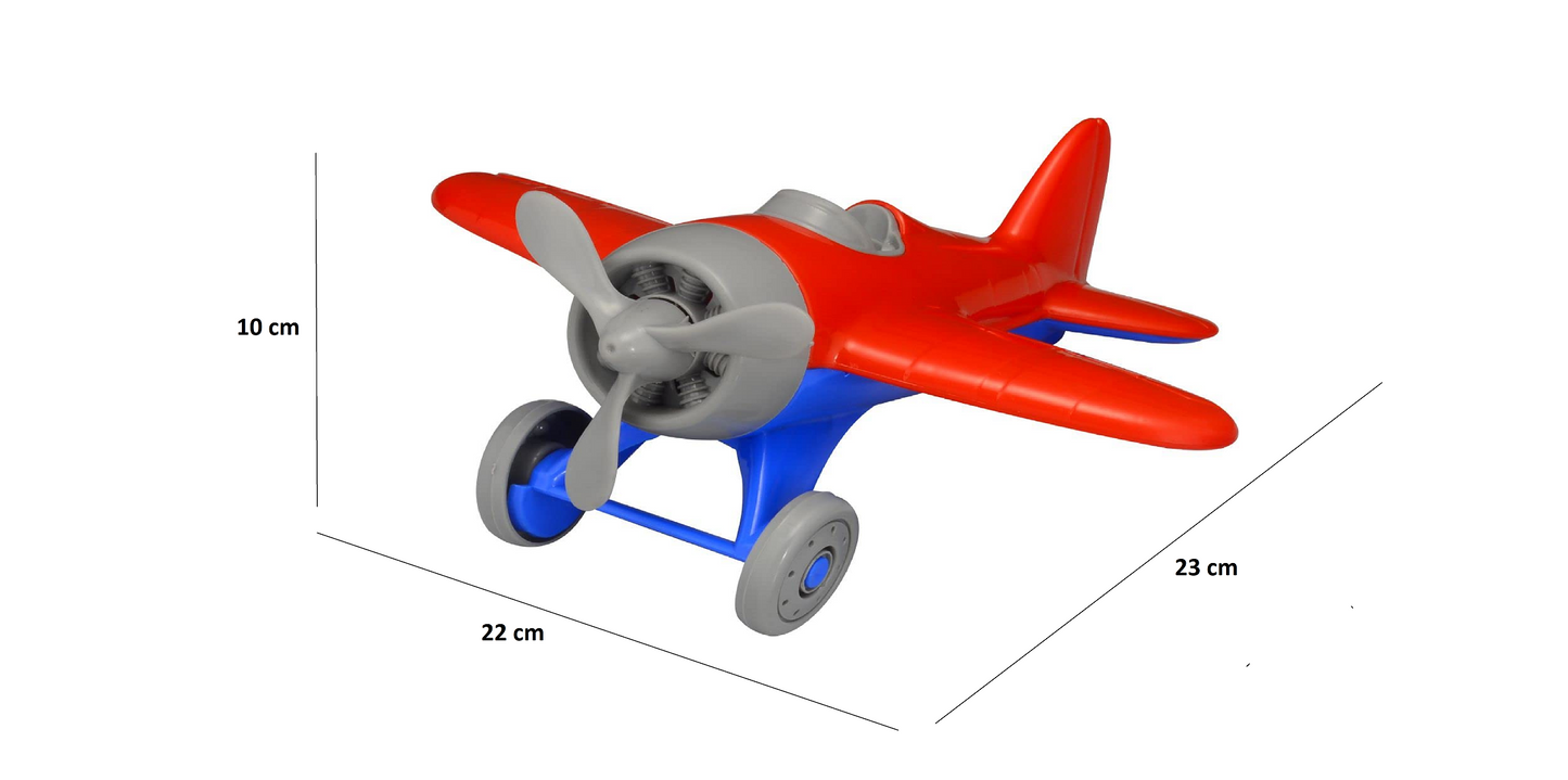 Goyal's Bingo Airplane Toys - BPA Free, Aero Plane for Improving Aeronautical Knowledge of Children - No Metal Axle, No Nut Used, No Sharp Edges, Safe Toy for Kids - Red