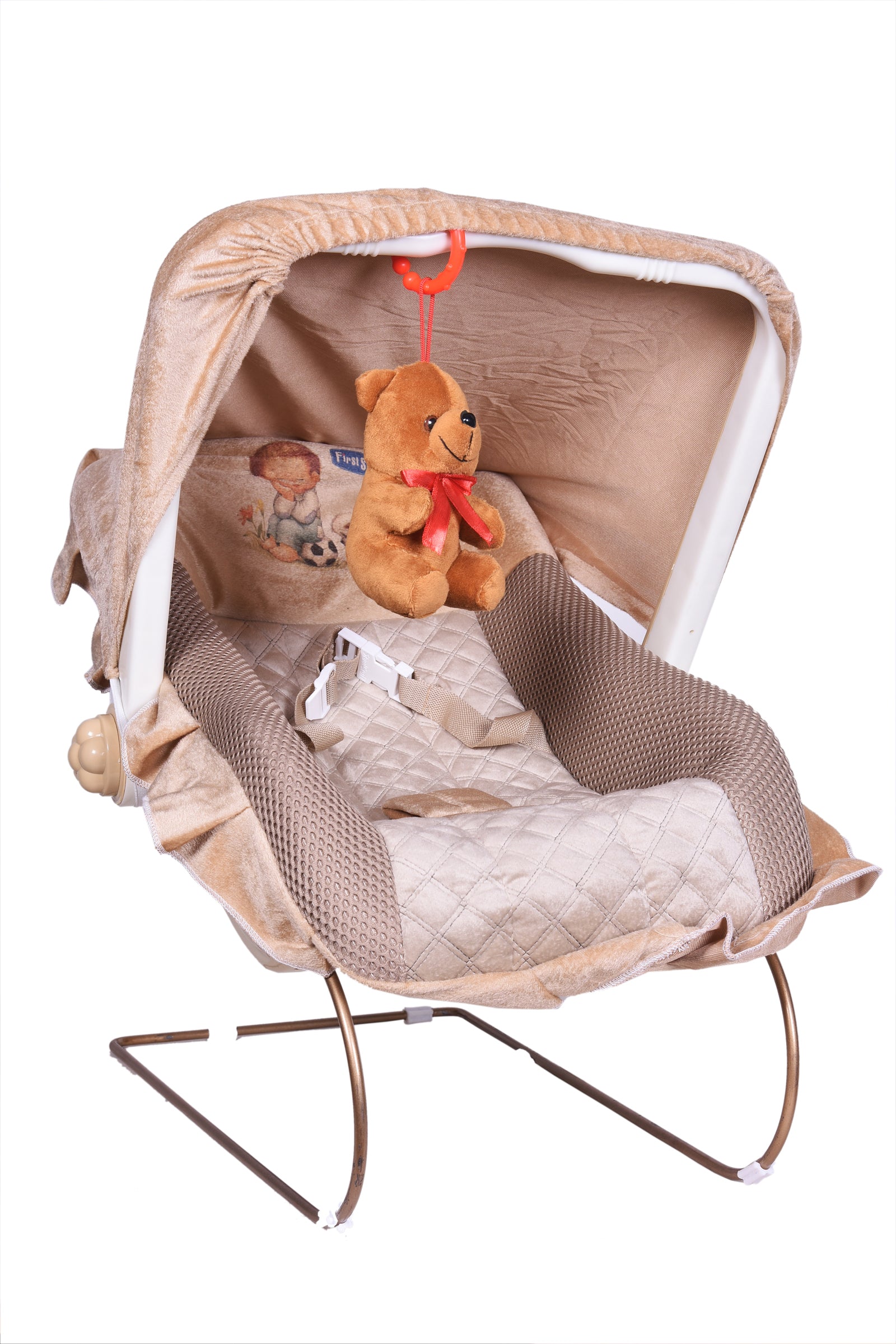 Baby bouncer with mosquito outlet net