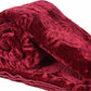 Goyal's Polyester Embossed Floral Printed 500TC Double Bed Mink Blanket 87 X 85 Inch Set of 2 - Purple and Maroon