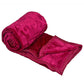 Goyal's Polyester Embossed Floral Printed 500TC Double Bed Mink Blanket 87 X 85 Inch - Pink, reversible