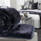 Goyal's Polyester Embossed Floral Printed 500TC Double Bed Mink Blanket 87 X 85 Inch - Grey, reversible