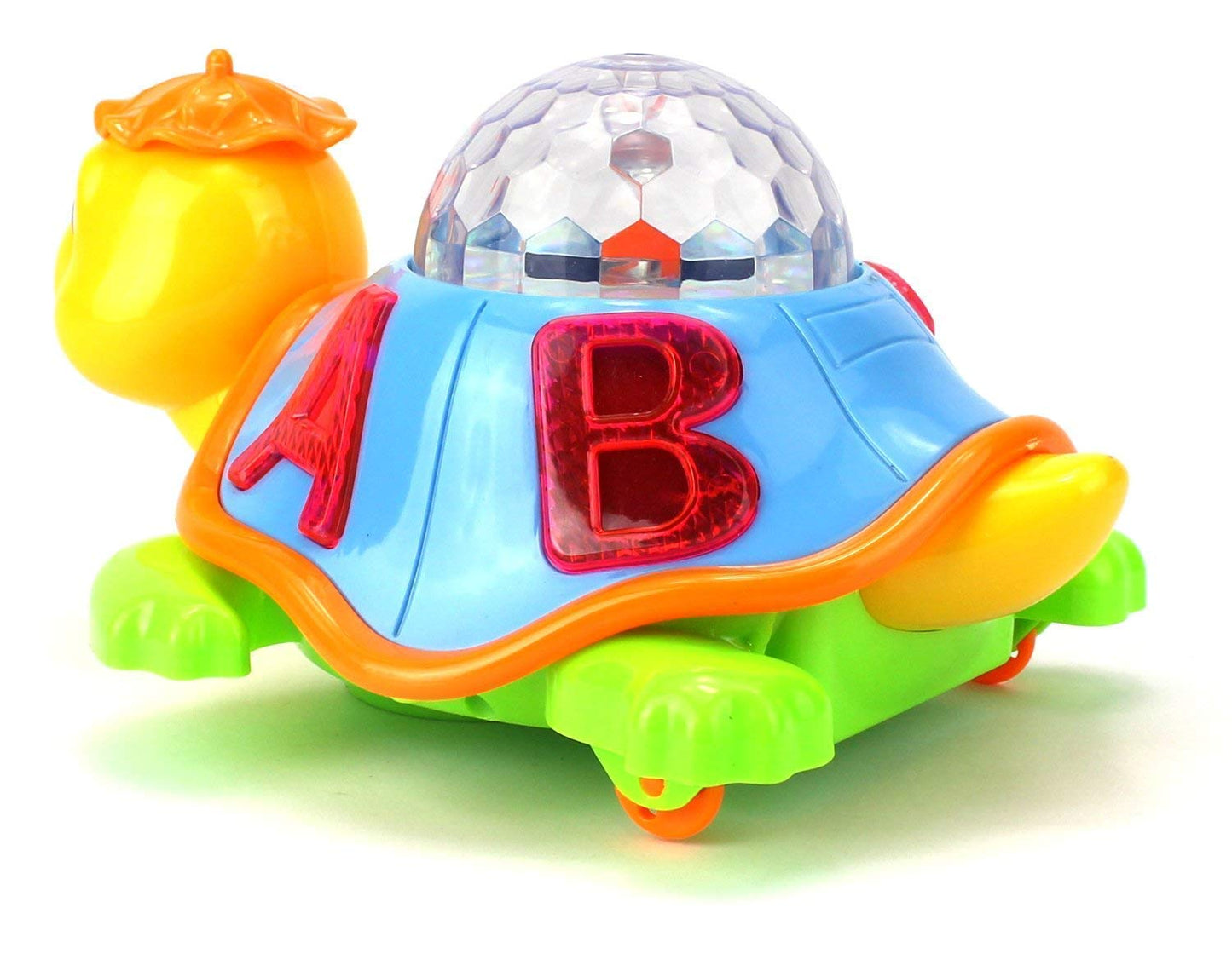 Goyal's Musical Bump and Go Tortoise Toy with 3D Flashing Light Soun