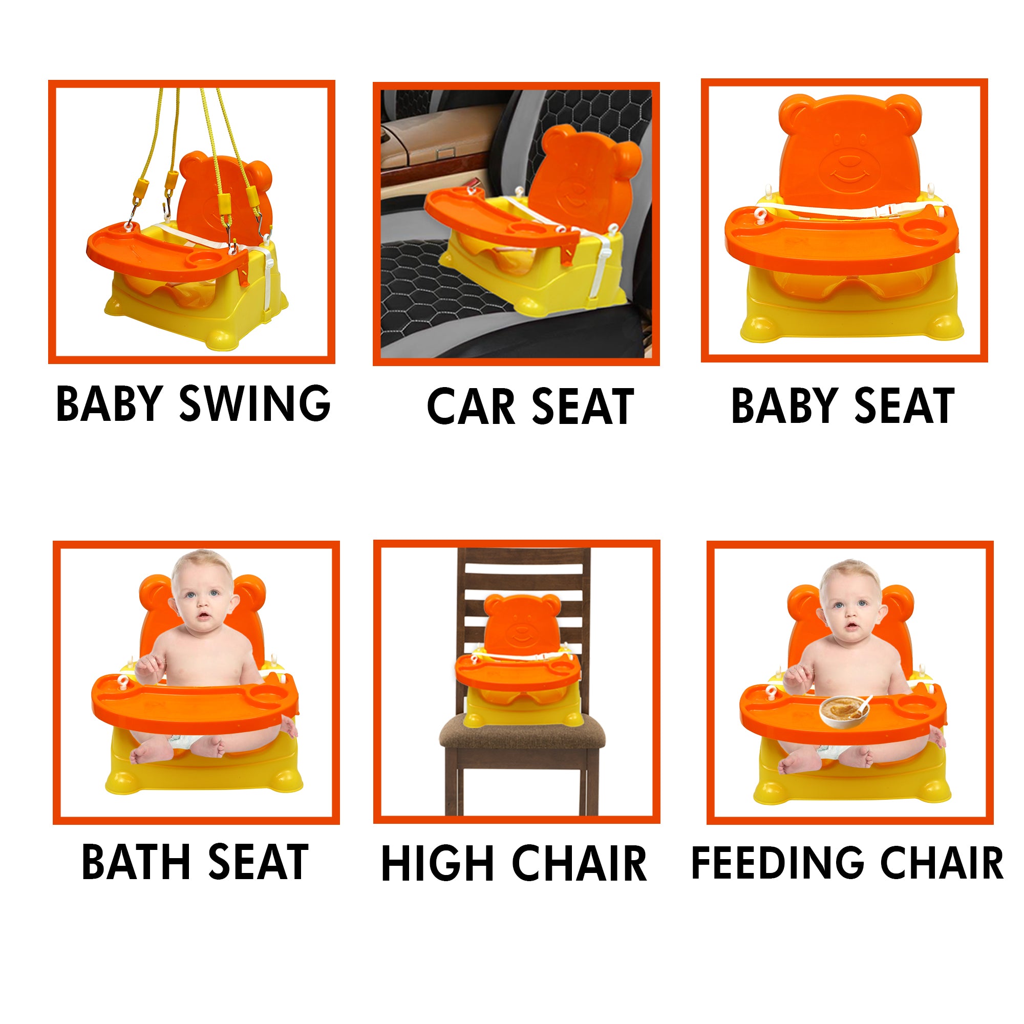 Baby car seat top swing