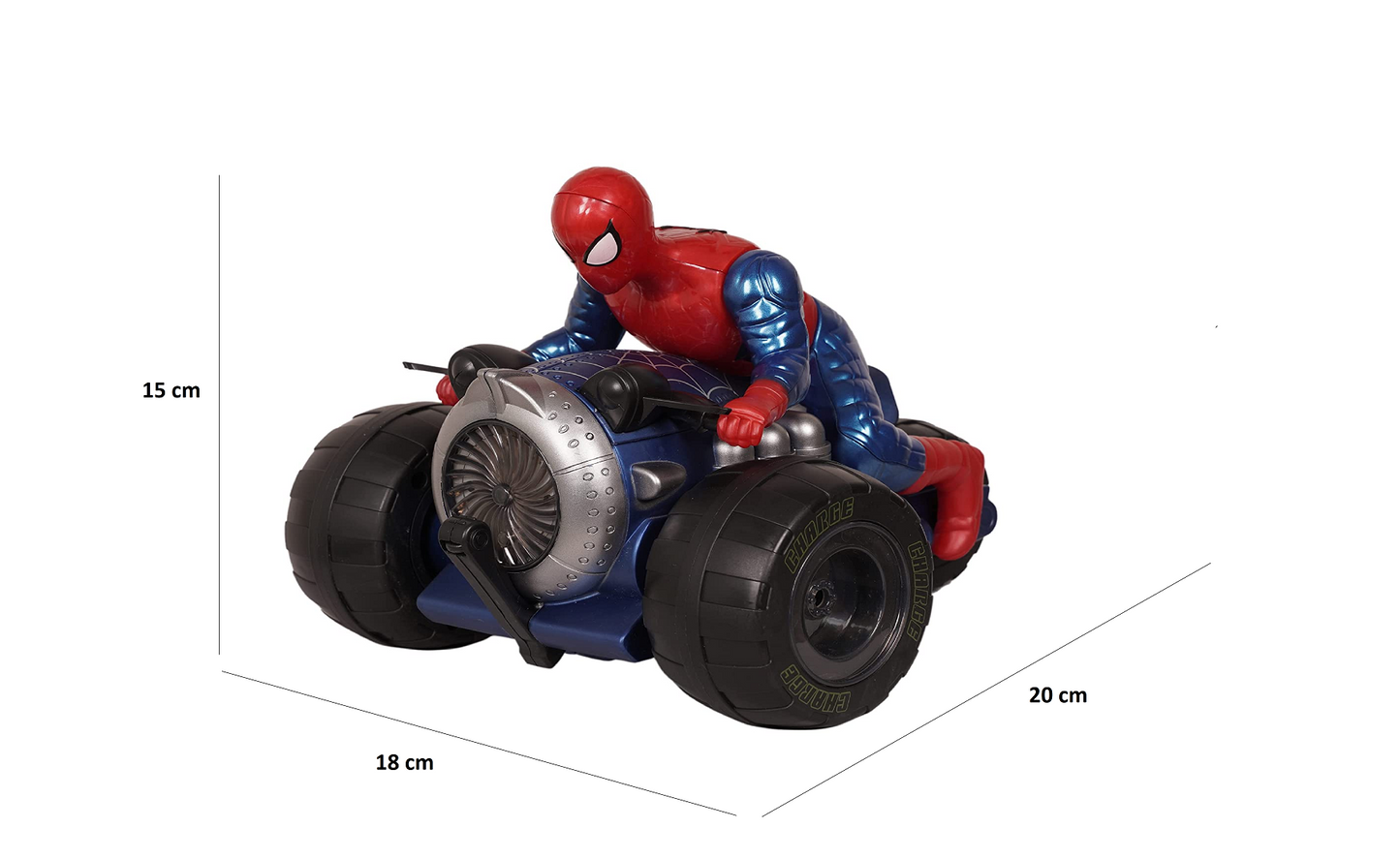 Goyal's 360° Rotating Acrobatic Stunt Spin Racer Motorcycle Cartoon-Men Toy With Lights & Music